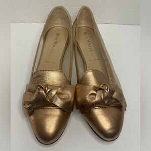 Ron White designed made in Italy Rose gold flat with mesh sides and bow